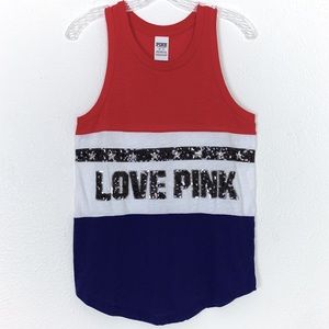 PINK Victoria’s Secret | Love Pink Sequin Tank Top